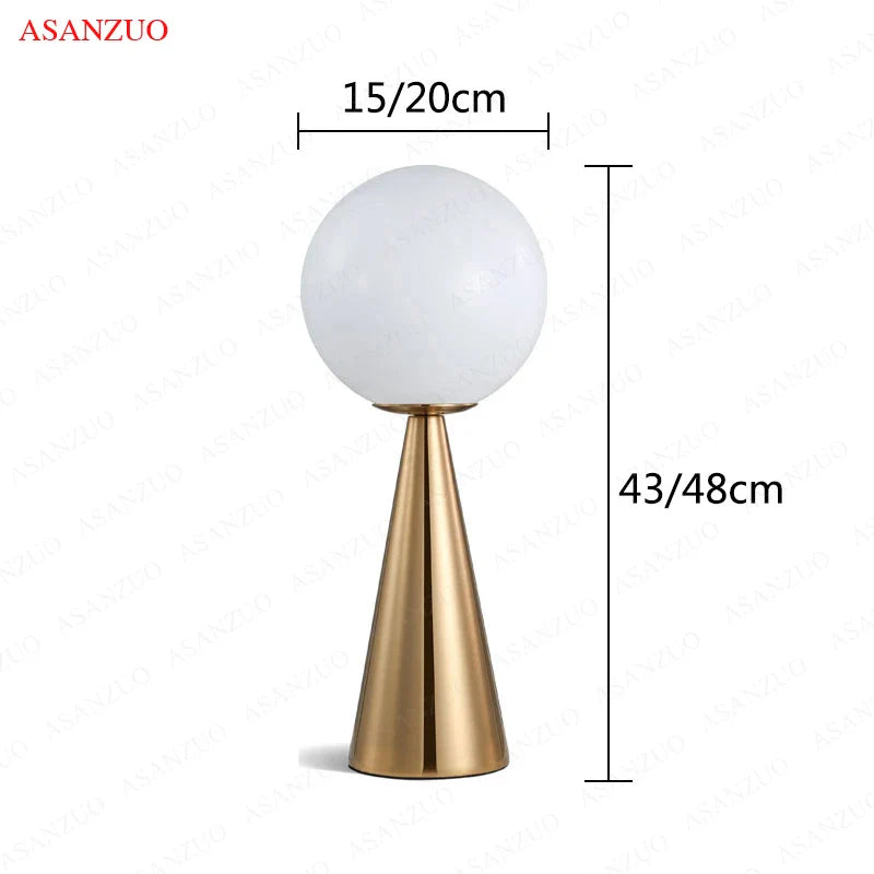 Afralia™ Cone Glass Table Lamp for Bedside Art, Bar, Cafe, and Living Room Decor