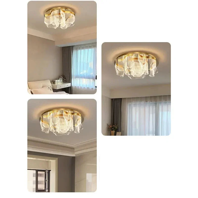 Afralia™ Acrylic LED Ceiling Chandeliers for Luxury Bedroom, Dining Room, Kitchen, Living Room