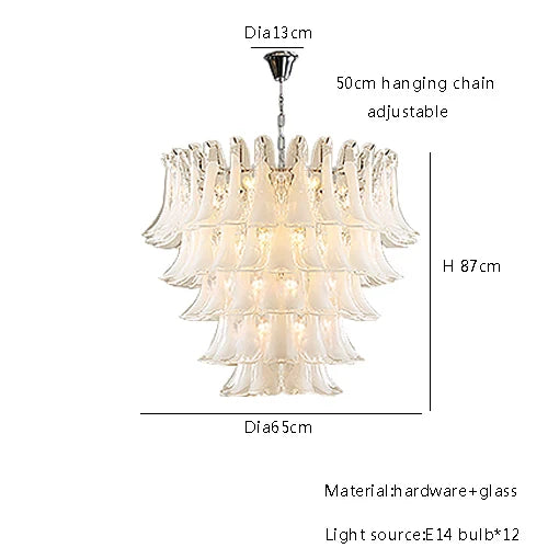 Afralia™ French Style Glass Chandelier for Living Room Decoration