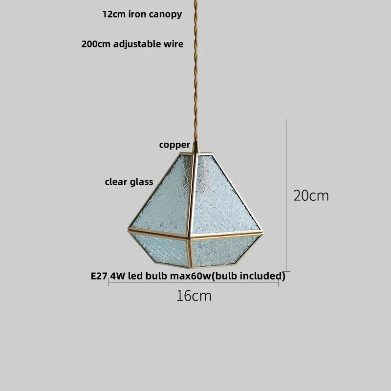 Afralia™ Glass LED Pendant Lamp: Handmade Japanese Style Adjustable Hanging Light Fixtures