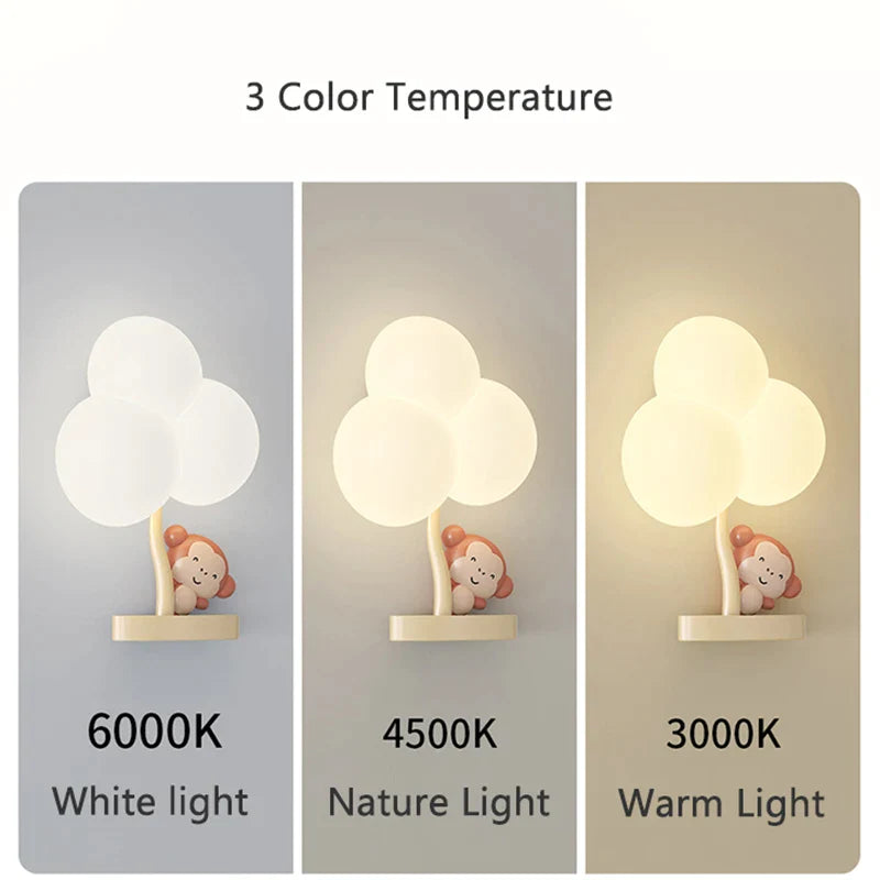 Afralia™ Cloud Shape LED Baby Room Wall Lamp - Eye Care Bedroom Fixture