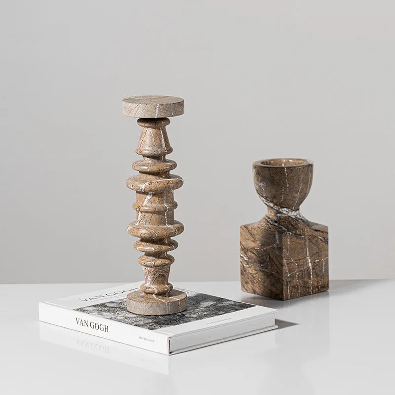 Marble Candle Holder by Afralia™: Vintage Decor for Wedding & Christmas