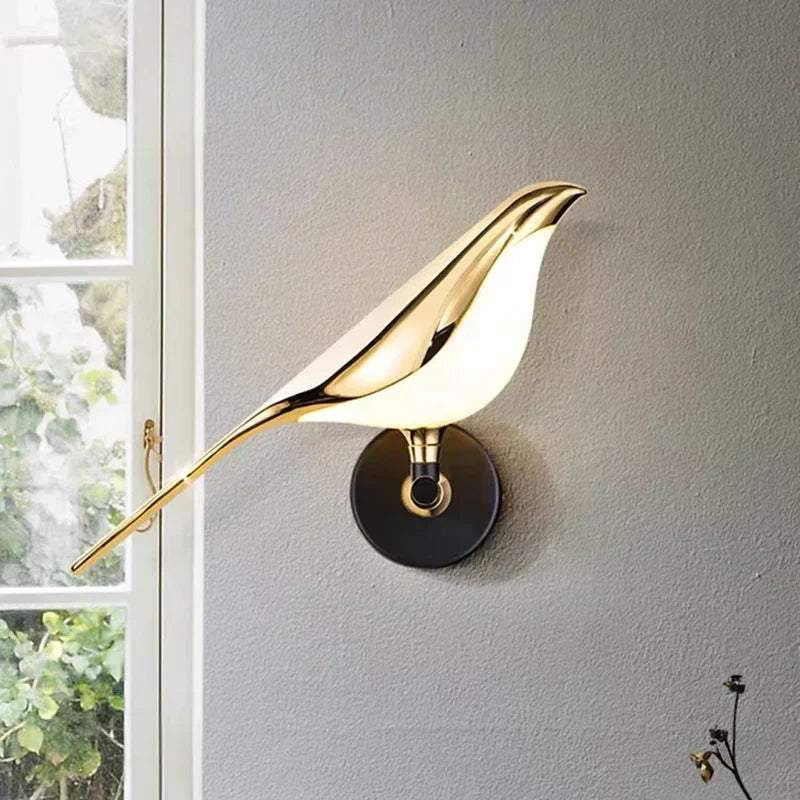 Afralia™ Postmodern Bird LED Wall Light Sconce for Bedroom and Hallway