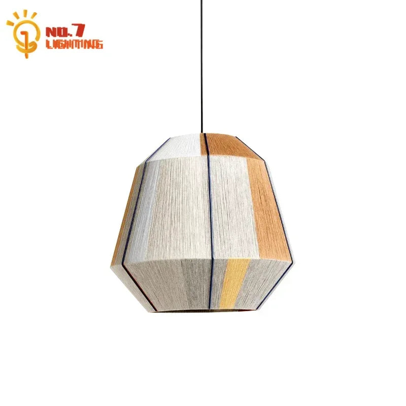 Afralia™ Japanese Hemp Rope Pendant Lights for Zen Art Living Room Decor