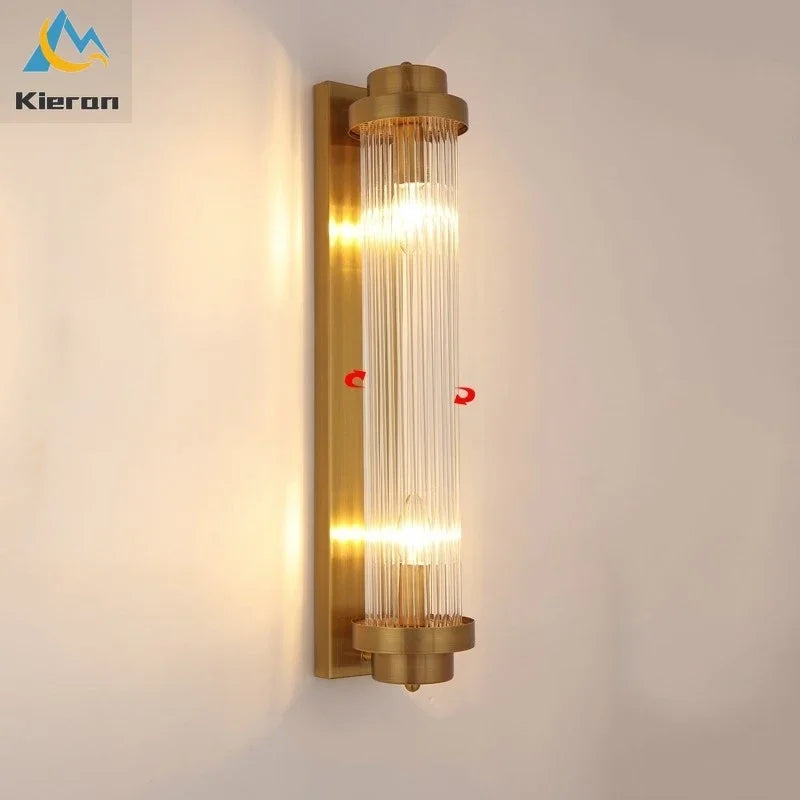 Afralia™ Crystal LED Wall Lamp for Bedroom Living Room Study Minimalist Design