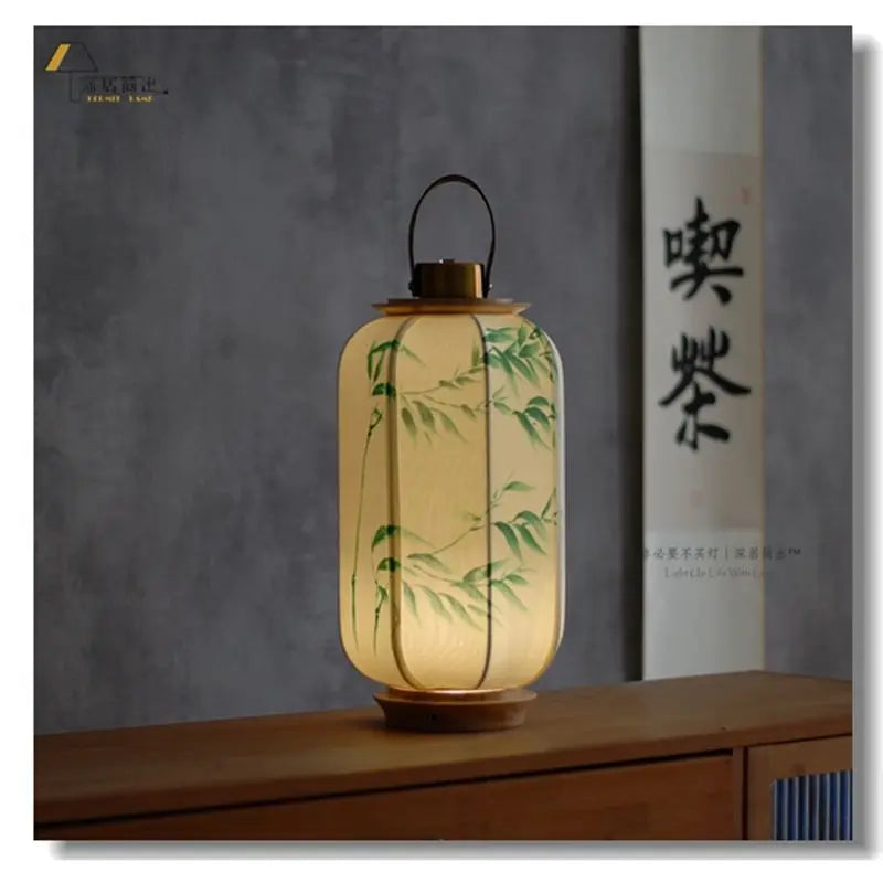Afralia™ Chinese Fabric Desk Lamp: Antique Handheld Palace Lantern, Ancient Style Atmosphere Light
