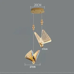 Afralia™ Butterfly LED Pendant Light for Bedroom and Living Room Decor