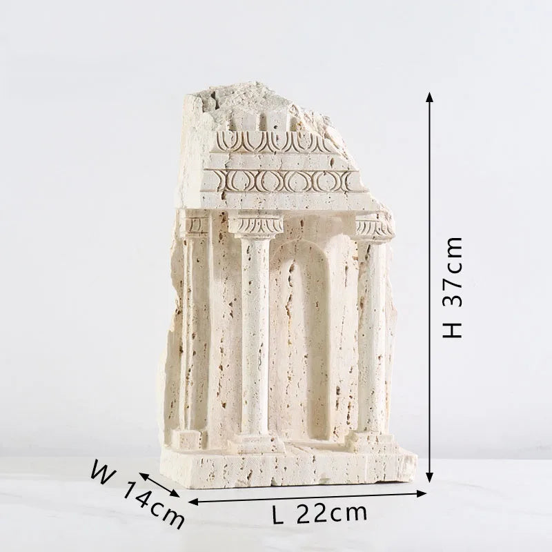 Afralia™ Handmade Marble Medieval Sculptures and Ancient Greek Roman Temple Statue