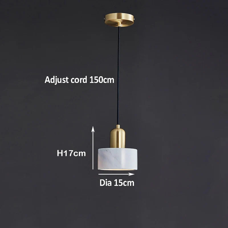 Afralia™ Green Marble Pendant Light: Luxury Hanging Lamp for Dining Room, Bedside, Hotel.