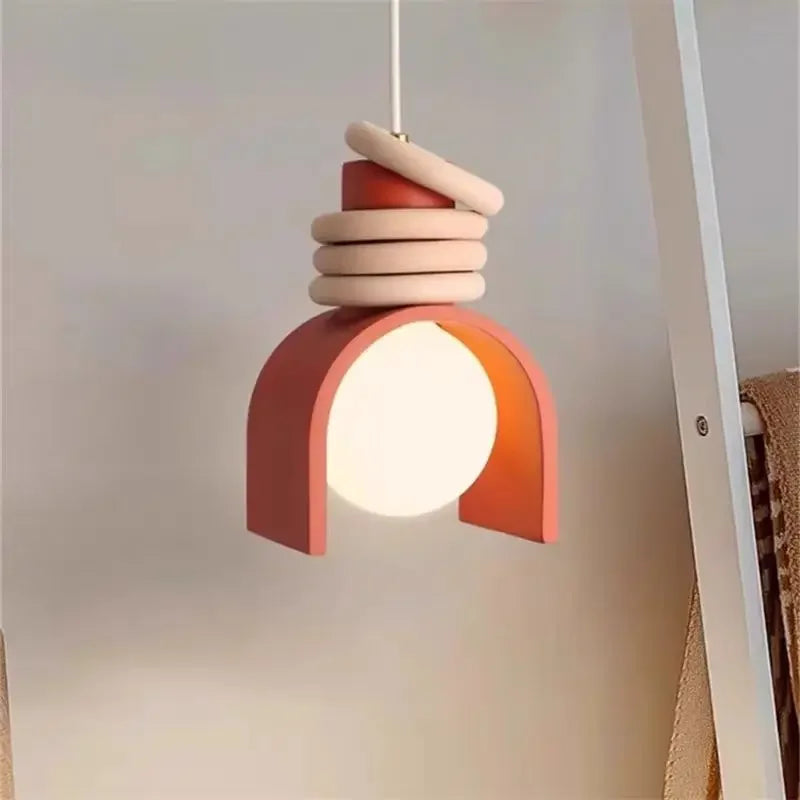 Afralia™ Medieval LED Pendant Light Resin Lamp for Dining Room Bedroom Fixture