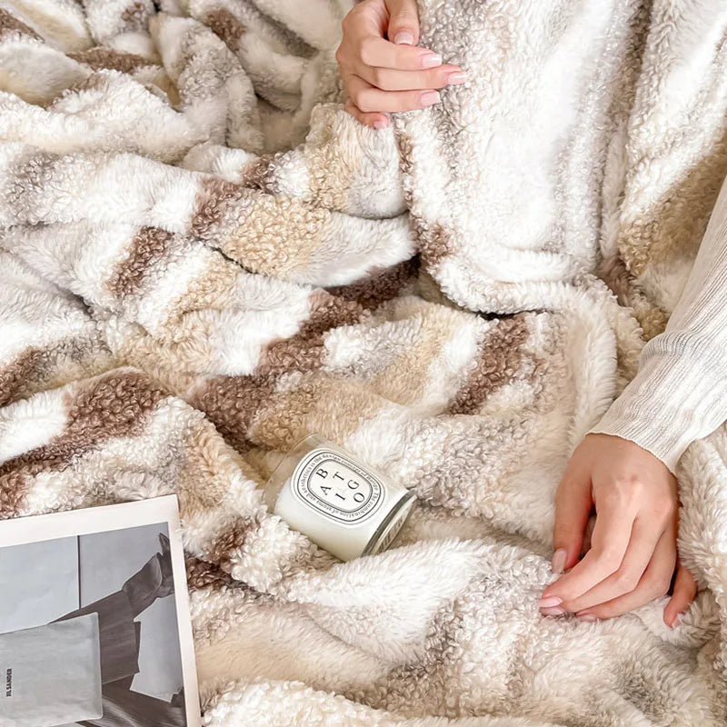 Afralia™ Luxury Rabbit Plush Blanket: Soft, Thick, Multifunctional Bedspread for Home and Office