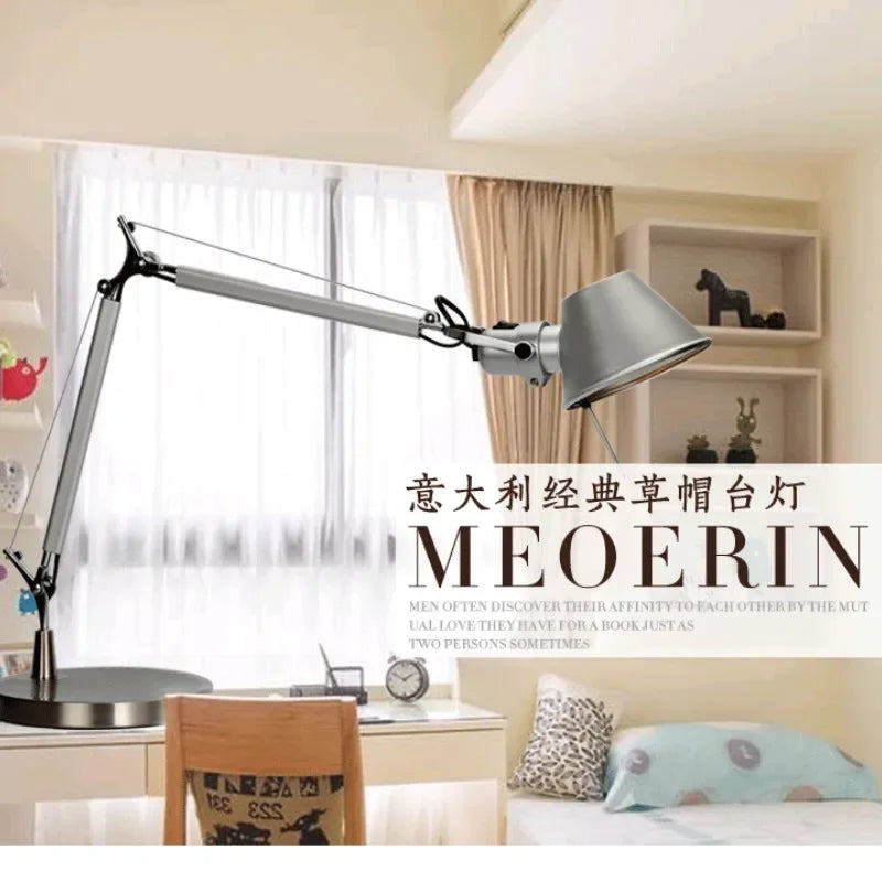 Afralia™ Double Arm Clip Table Lamp Little Girl in Straw Hat Modern Simple Design