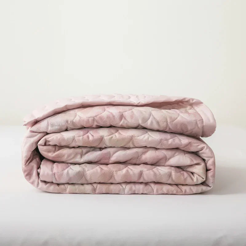 Afralia™ Lyocell Quilted Bedspread Set with Thick Bed Sheets and Pillowcases