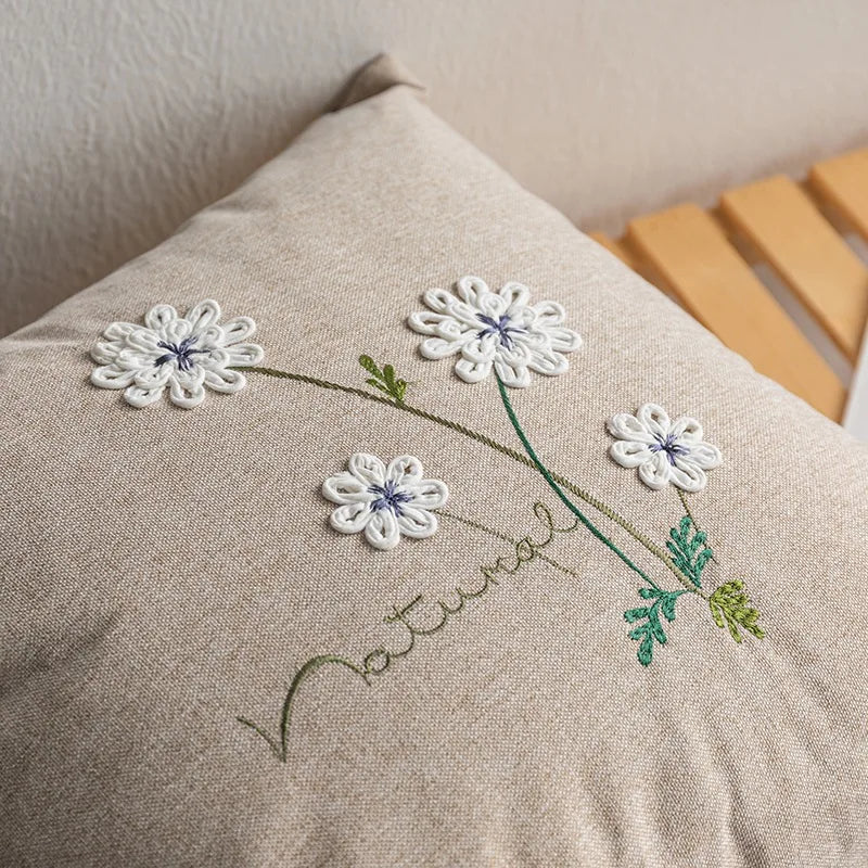 Afralia™ Embroidered Pillowcase, Elegant Cushion Cover, Removable & Washable, 45x45cm