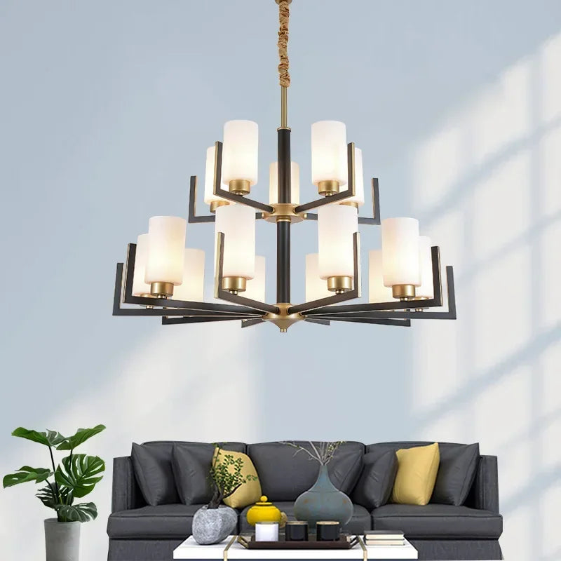 Afralia™ Retro LED Chandeliers for Home Decor – Elegant Lighting Fixtures for Living Room