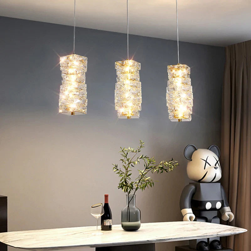 Afralia™ LED Crystal Chandelier: Elegant Lighting for Bedroom, Living Room, or Cafe