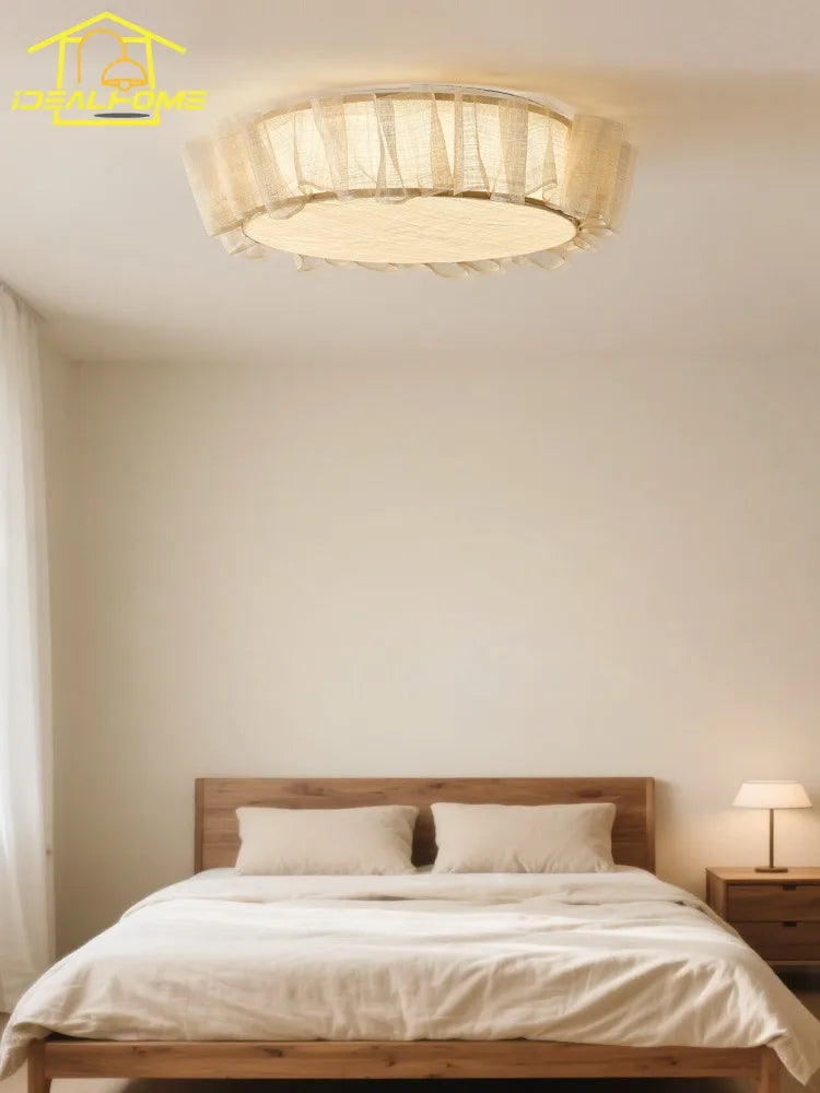 Afralia™ Cream Wind LED Ceiling Light- Modern French Design for Home Decor