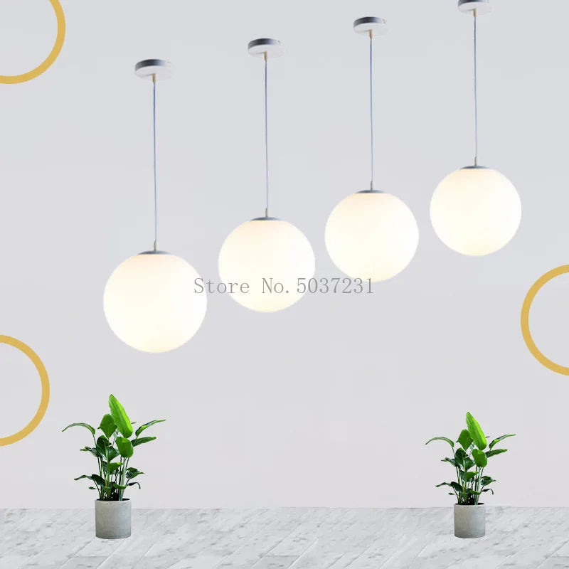 Afralia™ Acrylic Ball Pendant Lights Modern Nordic Led Hanging Lamp for Living Room