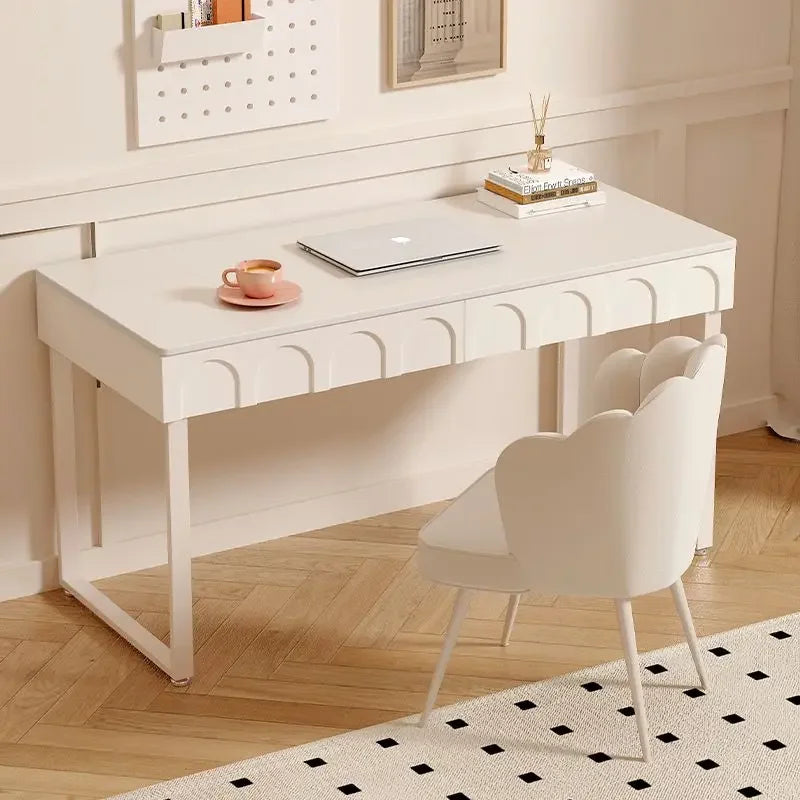 Afralia™ Elegant Writing Desk with Drawers and Computer Table