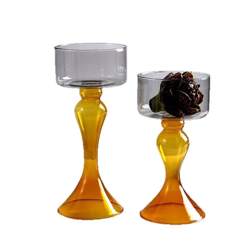 Afralia™ Geometric Glass Vase Candle Holder Flowerpot Terrarium Home Decor Accessories