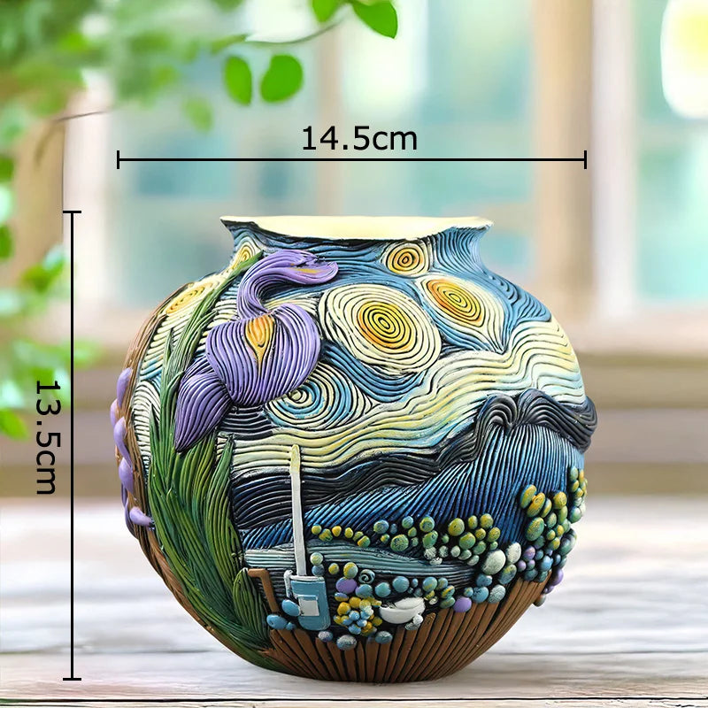 Afralia™ Starry Night Vase - Creative Floral Arrangement & Room Decor
