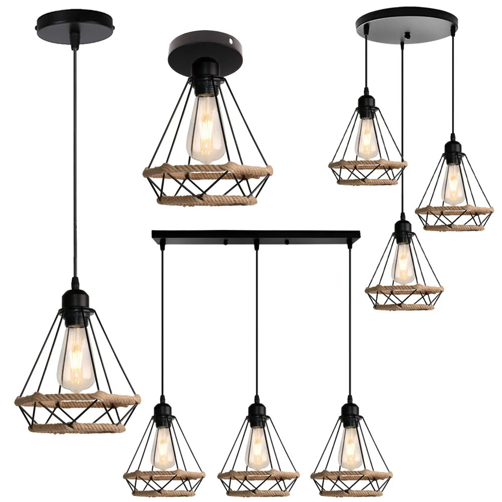Afralia™ Industrial Hanging Lamp for Kitchen Bedroom Aisle Lighting