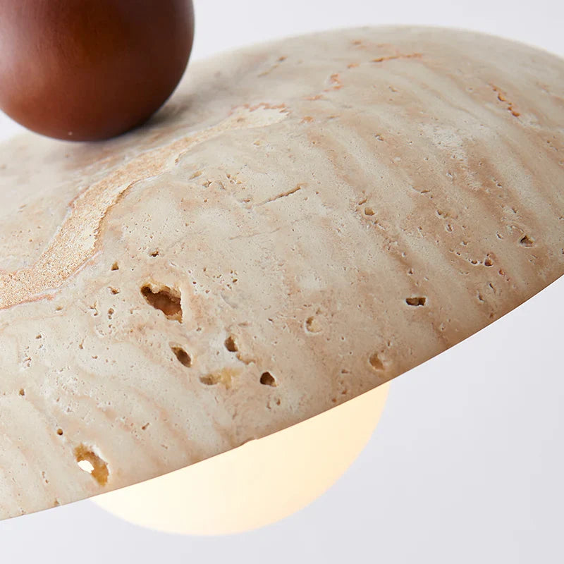 Afralia™ Yellow Hole Stone LED Pendant Light for Bedroom Dining Room Restaurant
