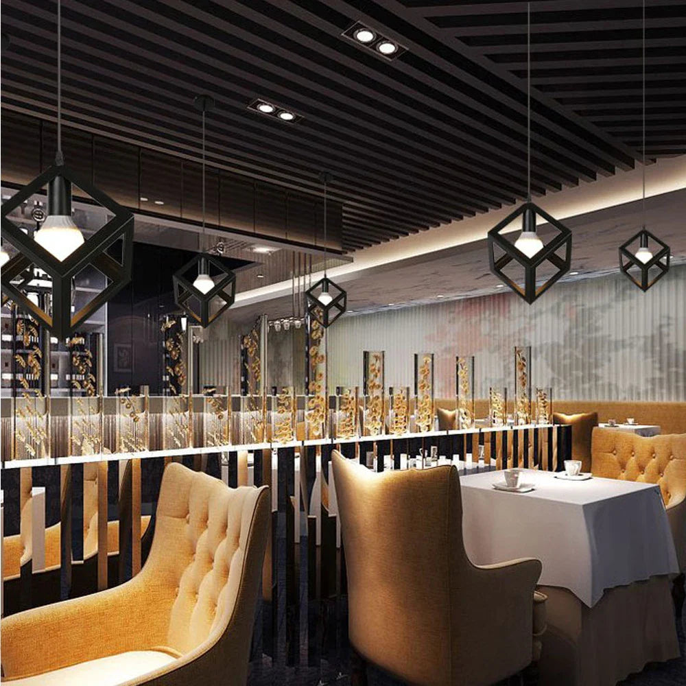 Afralia™ Iron Pendant Light: Industrial Retro Vintage Hanging Lamp for Dining Room and Kitchen