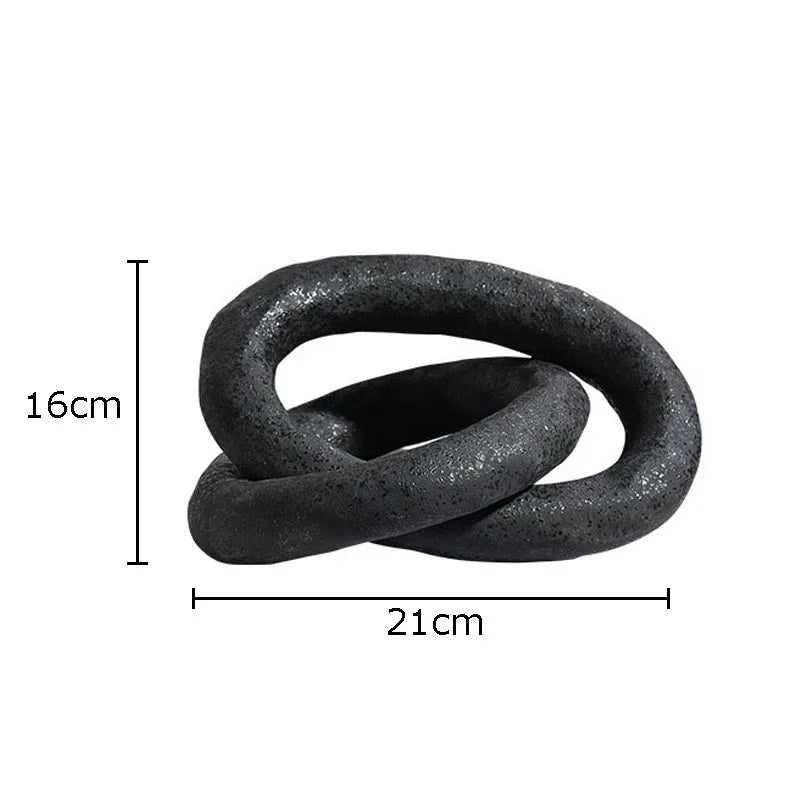 Afralia™ Abstract Ceramic Knot Sculpture for Room Aesthetic Decor