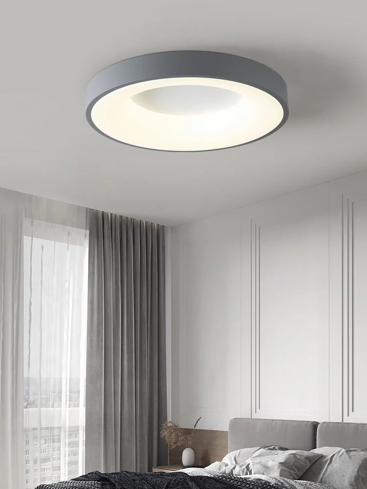 Afralia™ 2023 Minimalist Round Dining Room Master Bedroom Ceiling Lamp