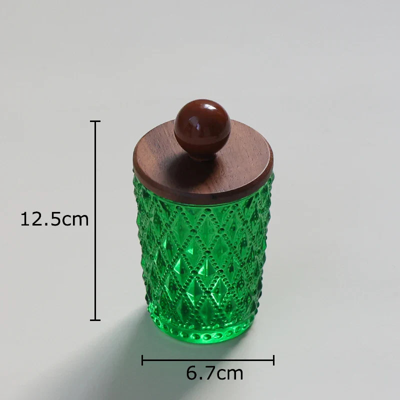 Afralia™ Ceramic Ball Storage Jar with Walnut Lid for Jewelry and Accessories