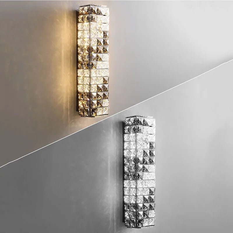 Afralia™ Crystal Mosaic Wall Lamp: Elegant LED Lighting for Living Room, Bedroom, and Hotel Lobby