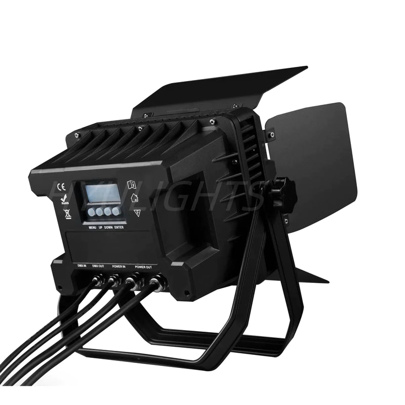 Afralia™ 24x18W RGBWA UV LED Wall Wash Flood Light with Barn Doors