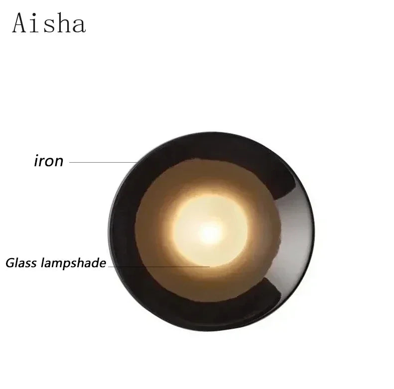 Afralia™ Bauhaus Metal Wall Lamp Black/White 15cm/18cm for Home Living Room LED Lighting