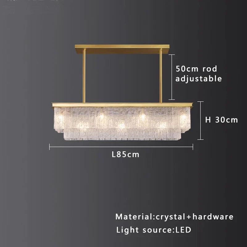 Afralia™ Elegant Crystal Glass Chandelier for Luxury Home Decor