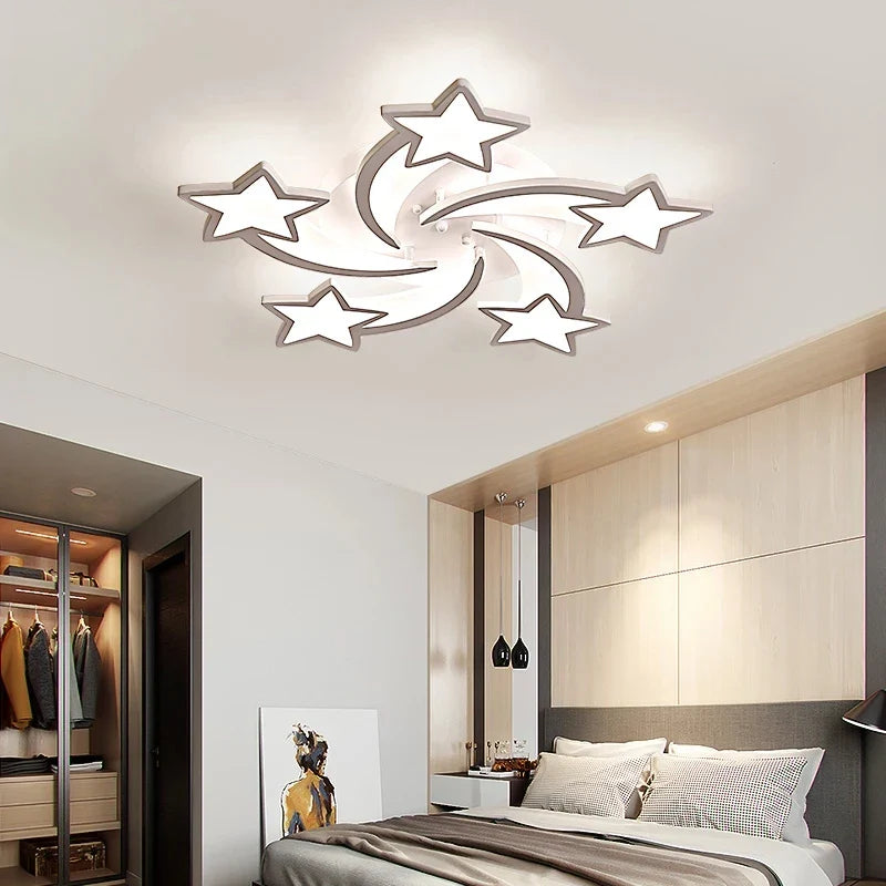 Afralia™ LED Acrylic Chandelier with Remote for Bedroom Dining Living Room Lighting