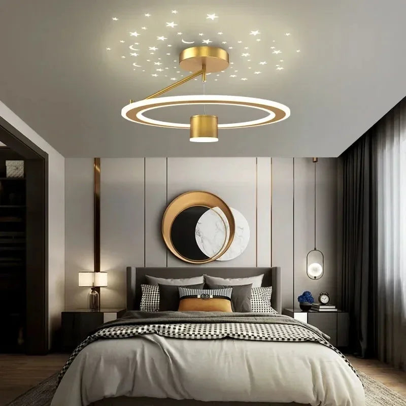 Afralia™ Luxury LED Ceiling Chandelier Dimmable Fixture for Living Room, Bedroom, Dining Décor