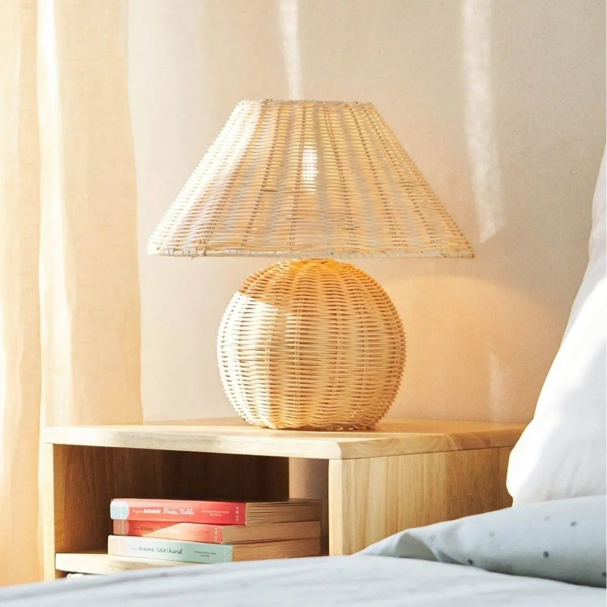Rattan Floor Lamp for Outdoor and Indoor Spaces by Afralia™