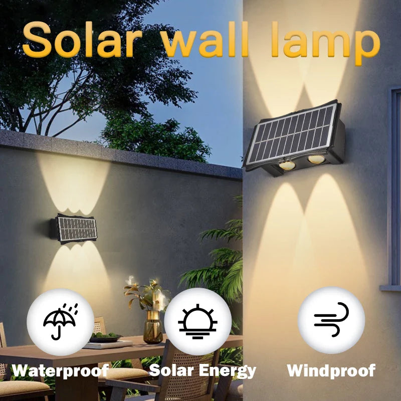 Afralia™ Outdoor Solar Garden Wall Lights Sensor Waterproof Luminous Lamp