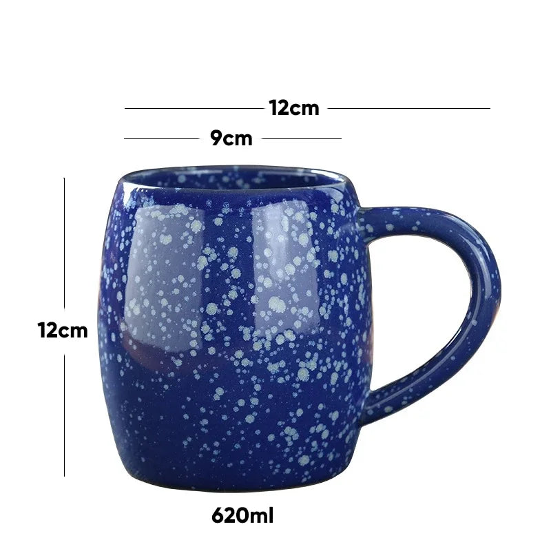 Afralia™ Ceramic Breakfast Mug for Office, Porcelain Coffee Cup for Tea, Milk - 1Pc