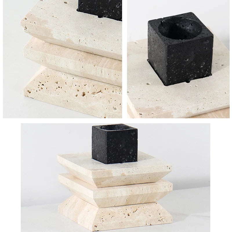 Afralia™ Marble Candle Holder for Stylish Table Centerpieces & Home Decor