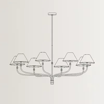 Midcentury Chandelier Minimalist Wrought Iron Light Afralia™ Black Gold Lights