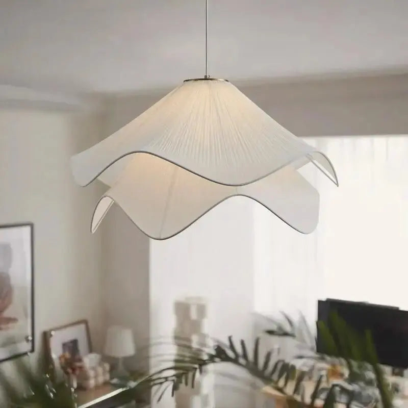 Afralia™ Petal Chandelier Light: Modern Fabric Ceiling Pendant for Bedroom, Living Room, Dining Room