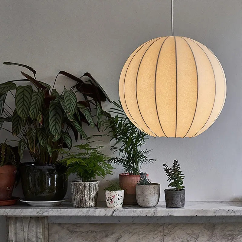 Afralia™ Silk Cocoon Pendant Light: Modern Japanese Wabi Sabi Style for Bedroom, Living Room & Restaurant