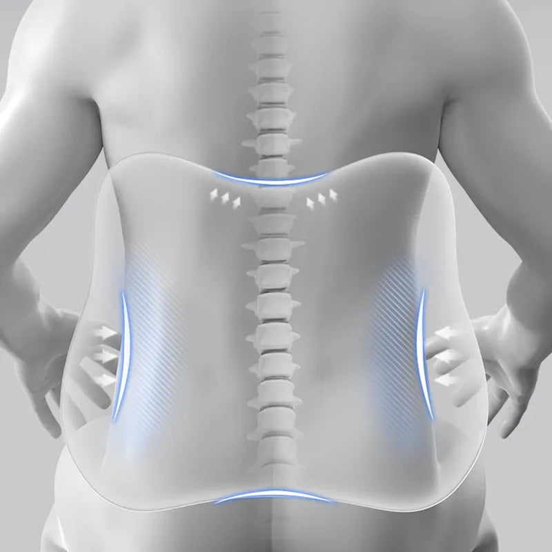 Afralia™ Lumbar Support Memory Foam Cushion for Office Chair and Car Seat