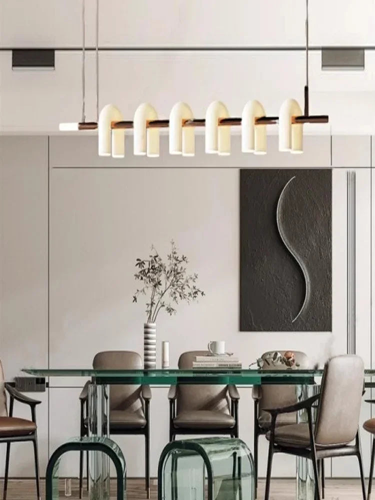 Afralia™ Art Deco White Acrylic Chandeliers: Elegant Indoor Living Room Lamps