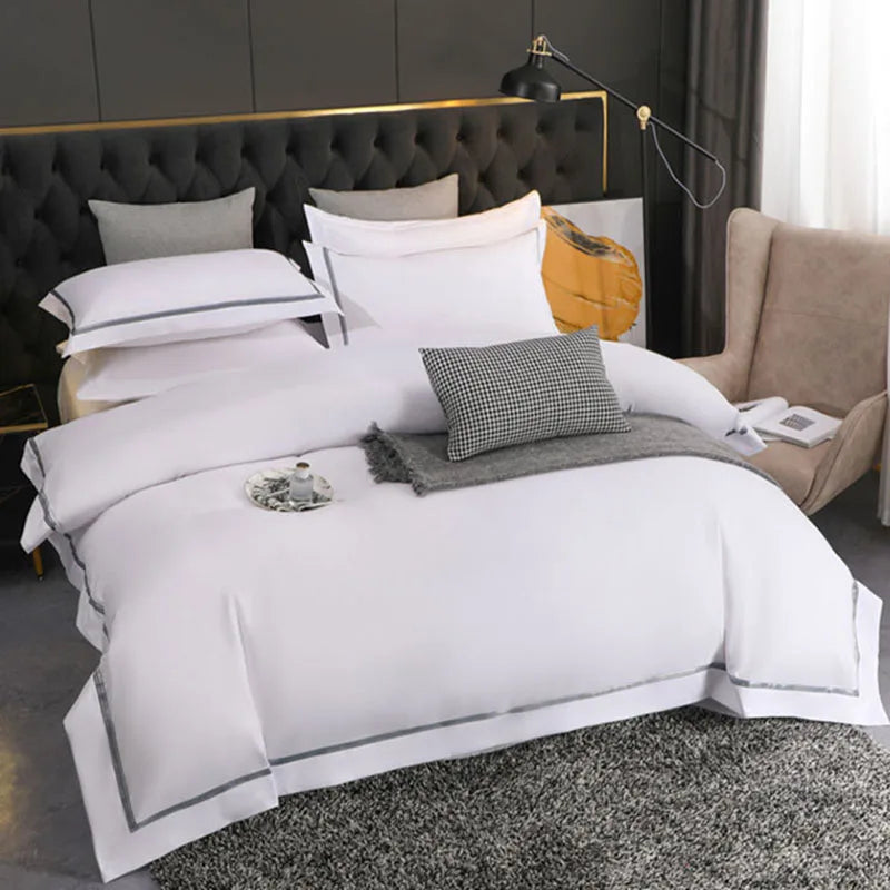 Afralia™ Brushed Hotel Style Bedding Sets - Solid Color Duvet Set, Skin Friendly, Single Double