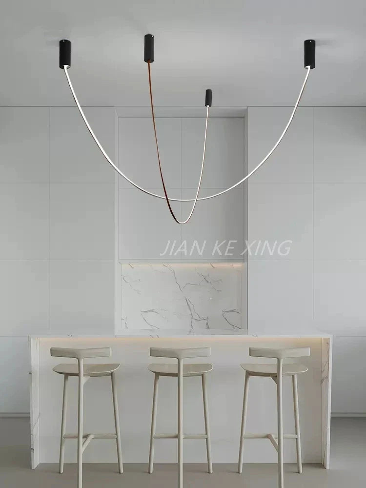 Afralia™ Silicone Pendant Lamp for Living Room, Dining Room, and Exhibition Hall