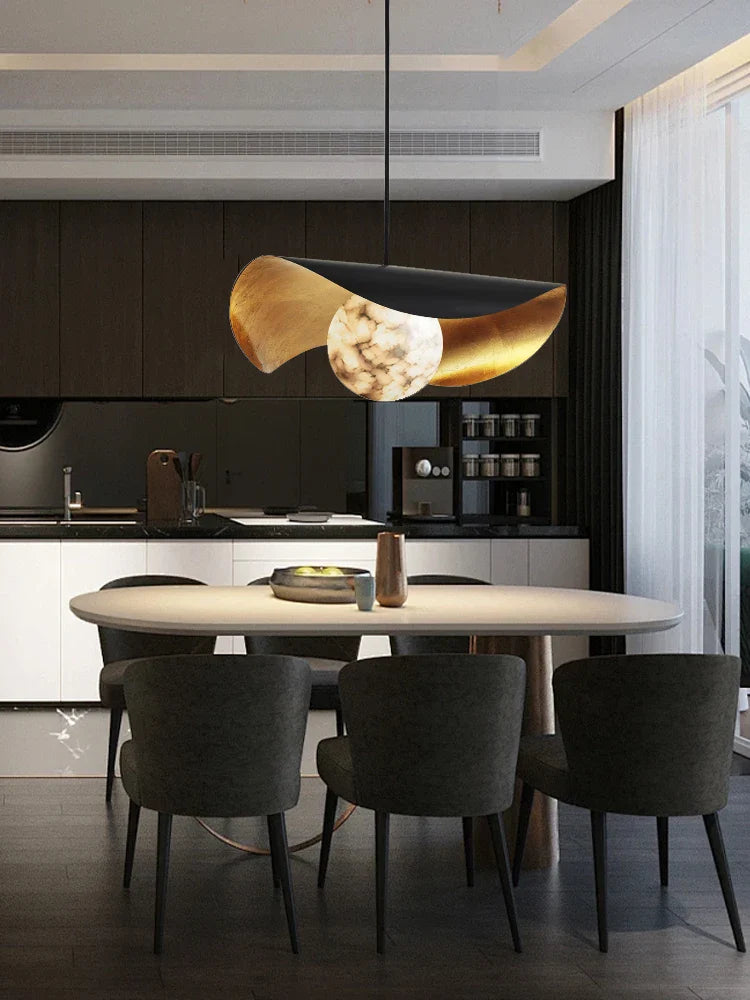 Afralia™ Marble Ball Pendant Lights: Elegant LED Hanging Lamps for Home, Dining, Kitchen.