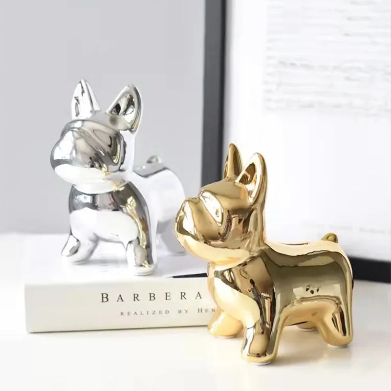 Afralia™ Luxury French Bulldog Piggy Bank for Modern Home Decor